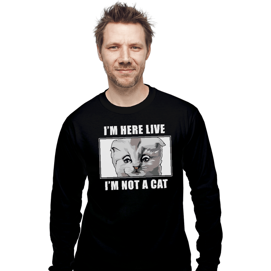 Shirts Long Sleeve Shirts, Unisex / Small / Black Zoom Cat