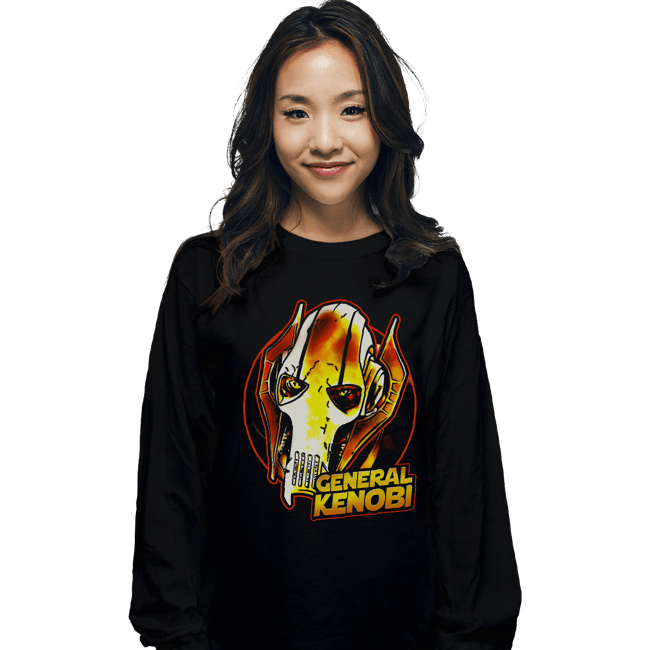 Daily_Deal_Shirts Long Sleeve Shirts, Unisex / Small / Black General Kenobi Meme