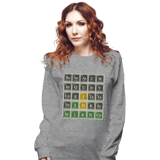 Daily_Deal_Shirts Long Sleeve Shirts, Unisex / Small / Sports Grey Science Wordle