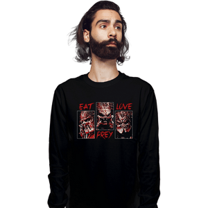 Daily_Deal_Shirts Long Sleeve Shirts, Unisex / Small / Black Eat Prey Love