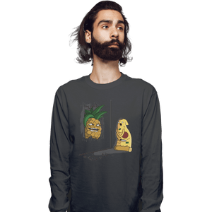 Shirts Long Sleeve Shirts, Unisex / Small / Charcoal Here's Pineapple