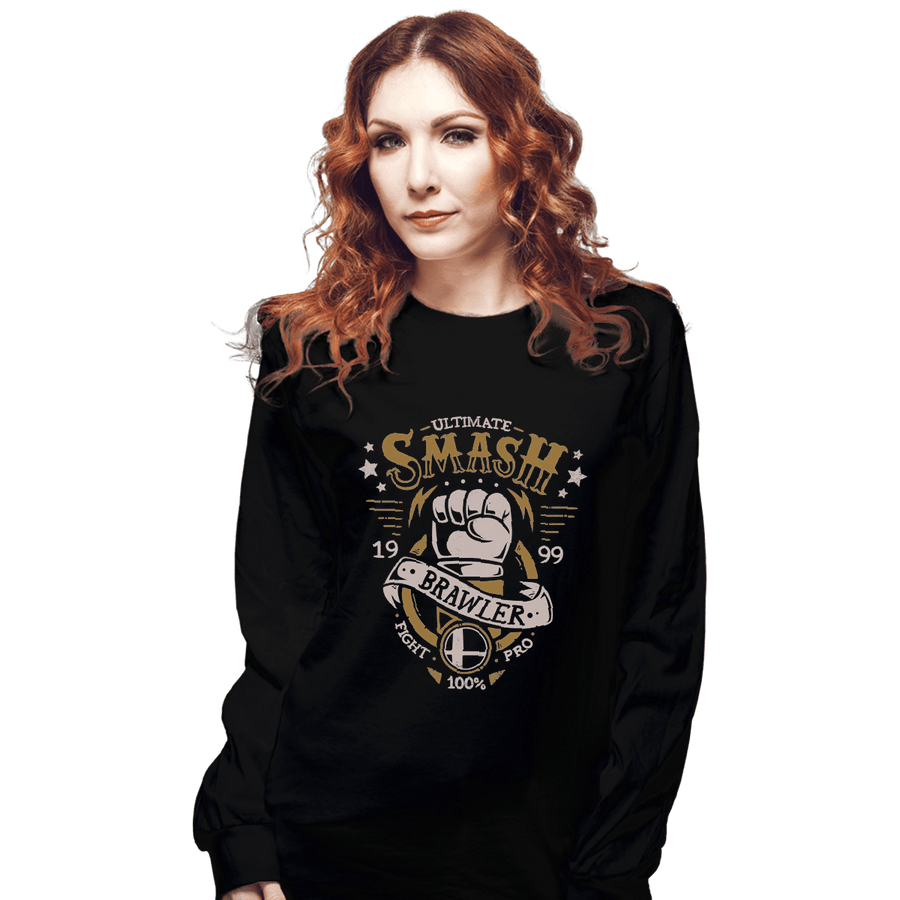 Shirts Long Sleeve Shirts, Unisex / Small / Black Ultimate Brawler