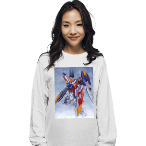 Daily_Deal_Shirts Long Sleeve Shirts, Unisex / Small / White Wing Zero Watercolor