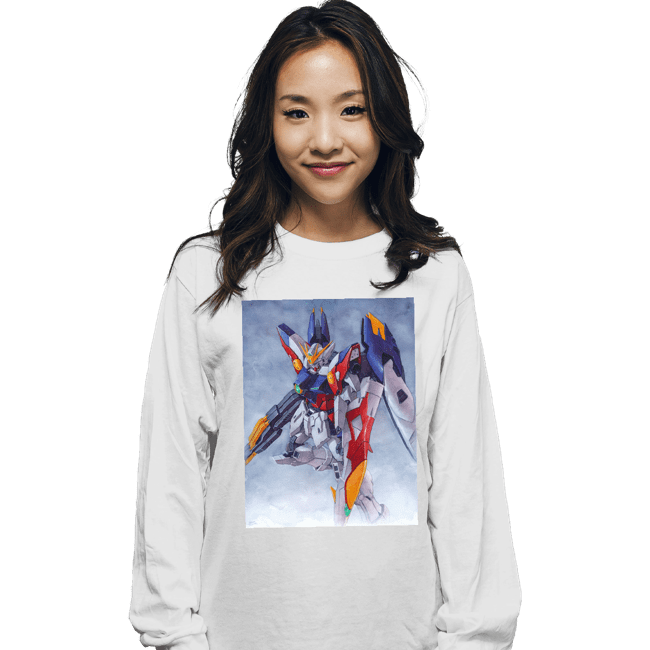 Daily_Deal_Shirts Long Sleeve Shirts, Unisex / Small / White Wing Zero Watercolor