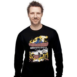 Secret_Shirts Long Sleeve Shirts, Unisex / Small / Black Attack On Sesame Street