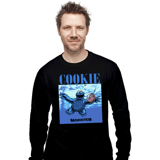 Daily_Deal_Shirts Long Sleeve Shirts, Unisex / Small / Black Never Cookie