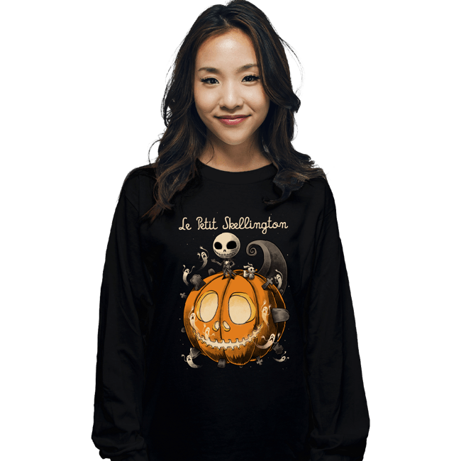 Daily_Deal_Shirts Long Sleeve Shirts, Unisex / Small / Black Le Petit Skellington