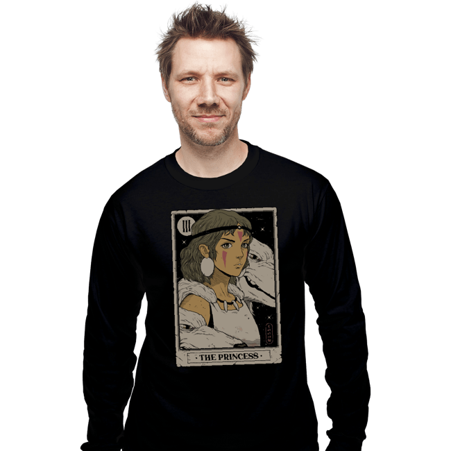 Daily_Deal_Shirts Long Sleeve Shirts, Unisex / Small / Black The Princess Vintage Tarot