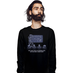 Daily_Deal_Shirts Long Sleeve Shirts, Unisex / Small / Black Demoralized Aliens