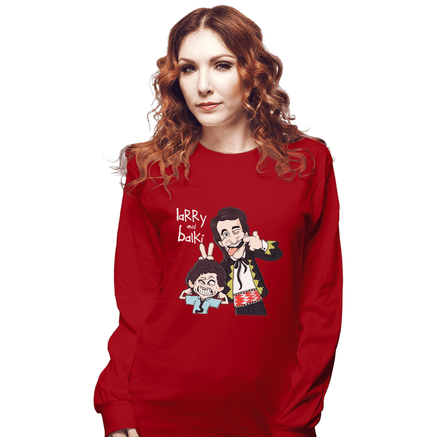 Shirts Long Sleeve Shirts, Unisex / Small / Red Larry And Balki