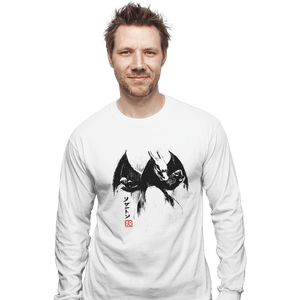 Shirts Long Sleeve Shirts, Unisex / Small / White Char Ink