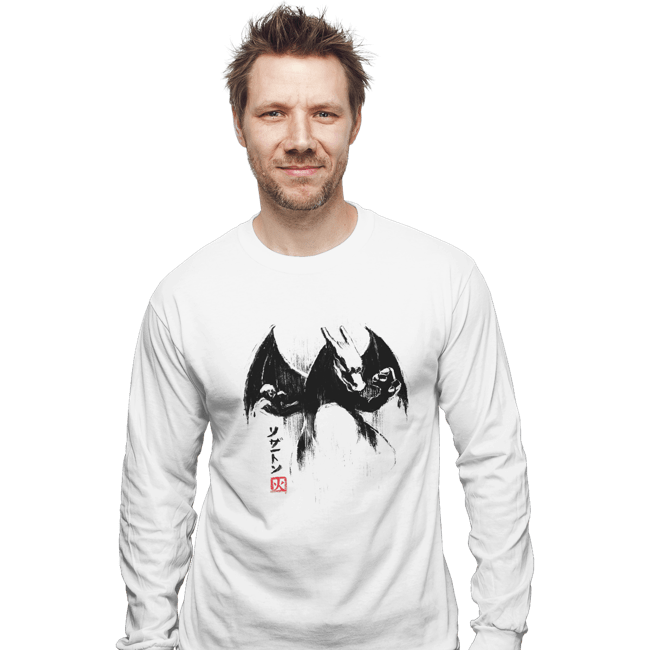 Shirts Long Sleeve Shirts, Unisex / Small / White Char Ink