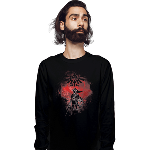 Shirts Long Sleeve Shirts, Unisex / Small / Black Dark Link Art