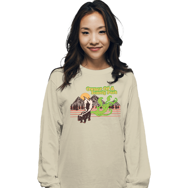 Daily_Deal_Shirts Long Sleeve Shirts, Unisex / Small / Natural Lonely Skunk