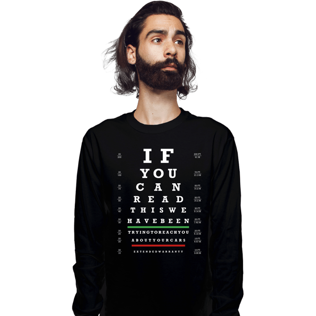 Secret_Shirts Long Sleeve Shirts, Unisex / Small / Black Snellen Warranty