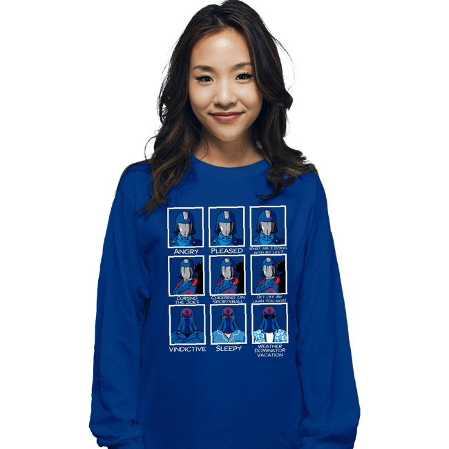 Daily_Deal_Shirts Long Sleeve Shirts, Unisex / Small / Royal Blue The Many Faces of Cobra Commander