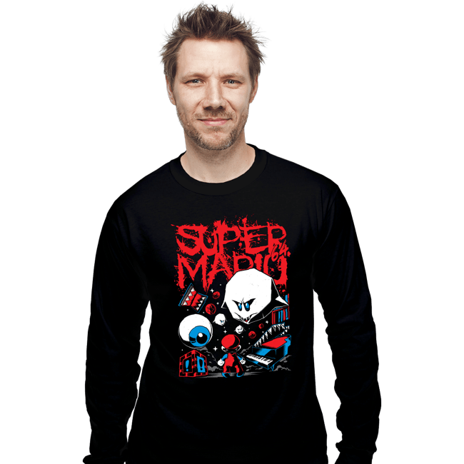 Daily_Deal_Shirts Long Sleeve Shirts, Unisex / Small / Black Haunted House