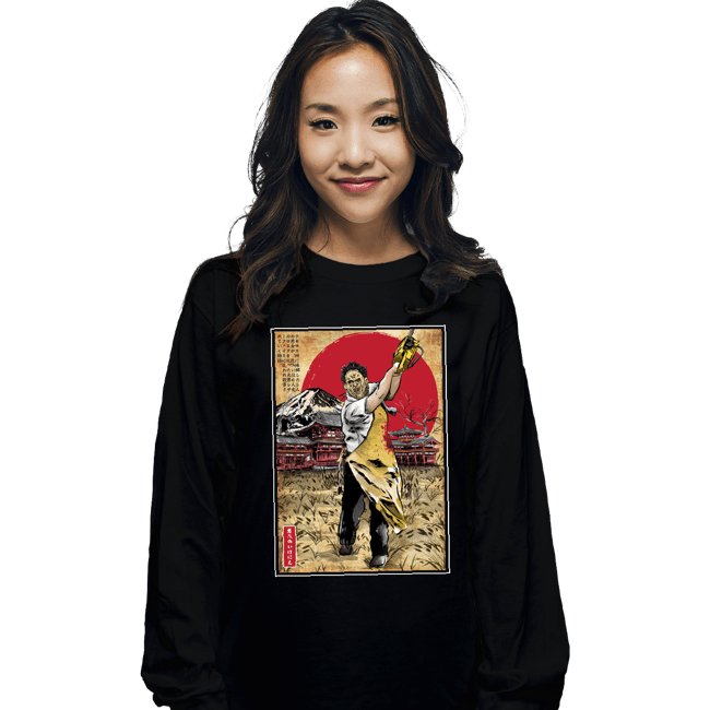 Daily_Deal_Shirts Long Sleeve Shirts, Unisex / Small / Black Leatherface In Japan