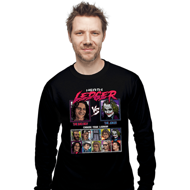 Daily_Deal_Shirts Long Sleeve Shirts, Unisex / Small / Black Ledger Fighter