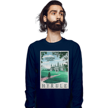 Load image into Gallery viewer, Shirts Long Sleeve Shirts, Unisex / Small / Navy Visit Hyrule
