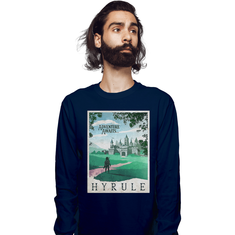 Shirts Long Sleeve Shirts, Unisex / Small / Navy Visit Hyrule