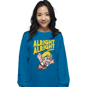 Shirts Long Sleeve Shirts, Unisex / Small / Sapphire Super Alright Bros.