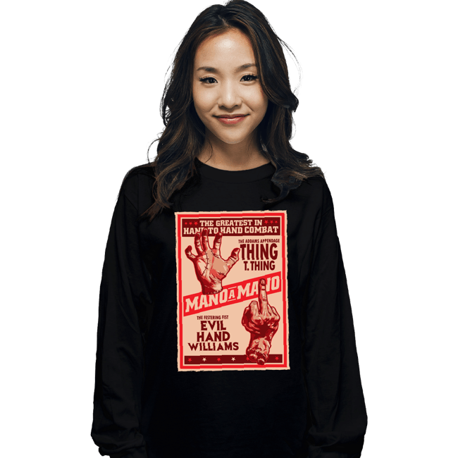 Daily_Deal_Shirts Long Sleeve Shirts, Unisex / Small / Black Hand To Hand Combat