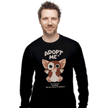 Load image into Gallery viewer, Shirts Long Sleeve Shirts, Unisex / Small / Black Adopt Me
