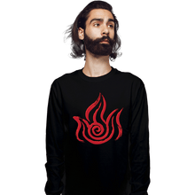 Load image into Gallery viewer, Shirts Long Sleeve Shirts, Unisex / Small / Black Fire
