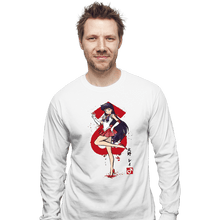 Load image into Gallery viewer, Daily_Deal_Shirts Long Sleeve Shirts, Unisex / Small / White Mars Sumi-e
