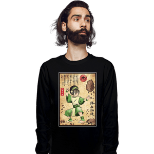 Daily_Deal_Shirts Long Sleeve Shirts, Unisex / Small / Black Earth Kingdom Master Woodblock