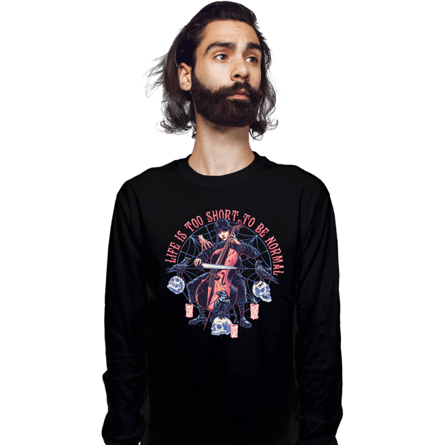 Daily_Deal_Shirts Long Sleeve Shirts, Unisex / Small / Black Cello Wednesday