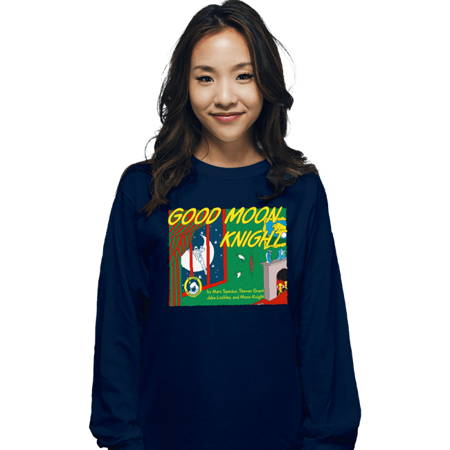 Daily_Deal_Shirts Long Sleeve Shirts, Unisex / Small / Navy Good Moon Knight