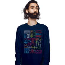 Load image into Gallery viewer, Daily_Deal_Shirts Long Sleeve Shirts, Unisex / Small / Navy Nostalgic Doodles
