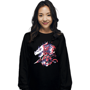 Daily_Deal_Shirts Long Sleeve Shirts, Unisex / Small / Black Dragon Knight