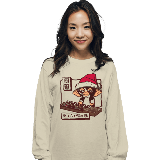 Shirts Long Sleeve Shirts, Unisex / Small / Natural Mogwai Song