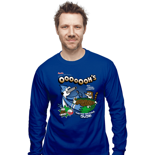 Shirts Long Sleeve Shirts, Unisex / Small / Royal Blue Regular Cereal