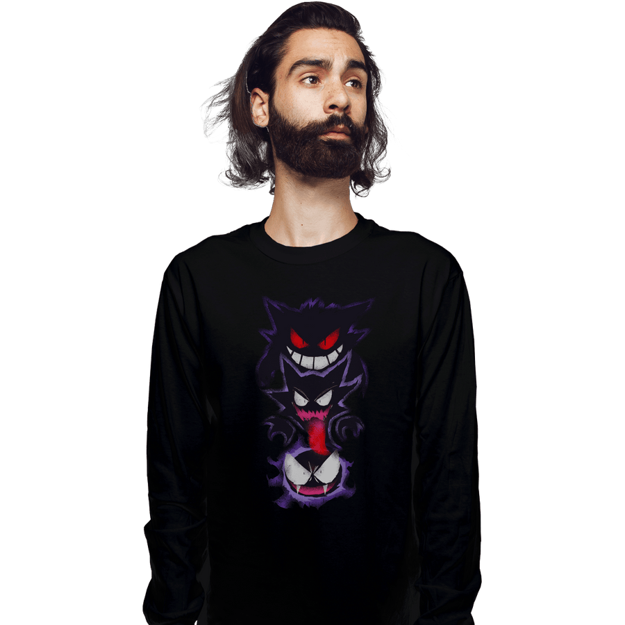 Shirts Long Sleeve Shirts, Unisex / Small / Black Ghostly Terror