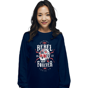 Shirts Long Sleeve Shirts, Unisex / Small / Navy Rebel Forever