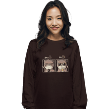 Load image into Gallery viewer, Shirts Long Sleeve Shirts, Unisex / Small / Dark Chocolate AM PM
