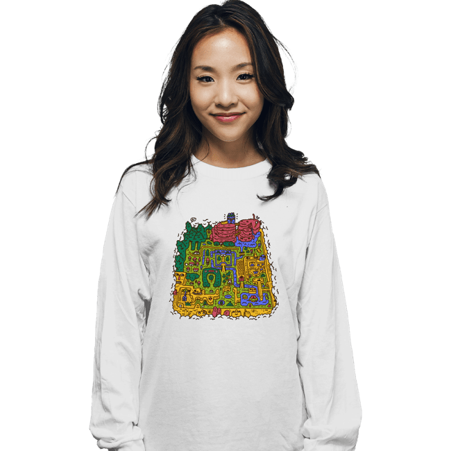 Secret_Shirts Long Sleeve Shirts, Unisex / Small / White Light World Map