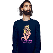 Load image into Gallery viewer, Daily_Deal_Shirts Long Sleeve Shirts, Unisex / Small / Navy Barbie The Vampire Slayer
