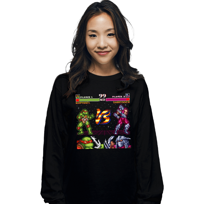 Shirts Long Sleeve Shirts, Unisex / Small / Black Shredder Battle