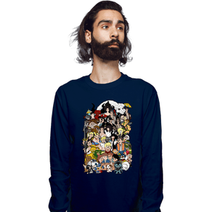 Daily_Deal_Shirts Long Sleeve Shirts, Unisex / Small / Navy Made Of Movies