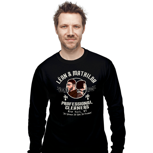 Secret_Shirts Long Sleeve Shirts, Unisex / Small / Black Cleaning Service