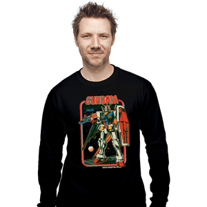 Secret_Shirts Long Sleeve Shirts, Unisex / Small / Black Retro Gundam