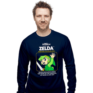 Daily_Deal_Shirts Long Sleeve Shirts, Unisex / Small / Navy Not Zelda