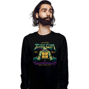 Daily_Deal_Shirts Long Sleeve Shirts, Unisex / Small / Black Donnie's Turtle Gym