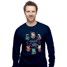 Load image into Gallery viewer, Secret_Shirts Long Sleeve Shirts, Unisex / Small / Navy Dungeon Cats 2nd Edition
