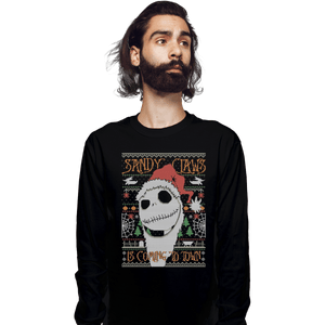 Shirts Long Sleeve Shirts, Unisex / Small / Black Sandy Claws